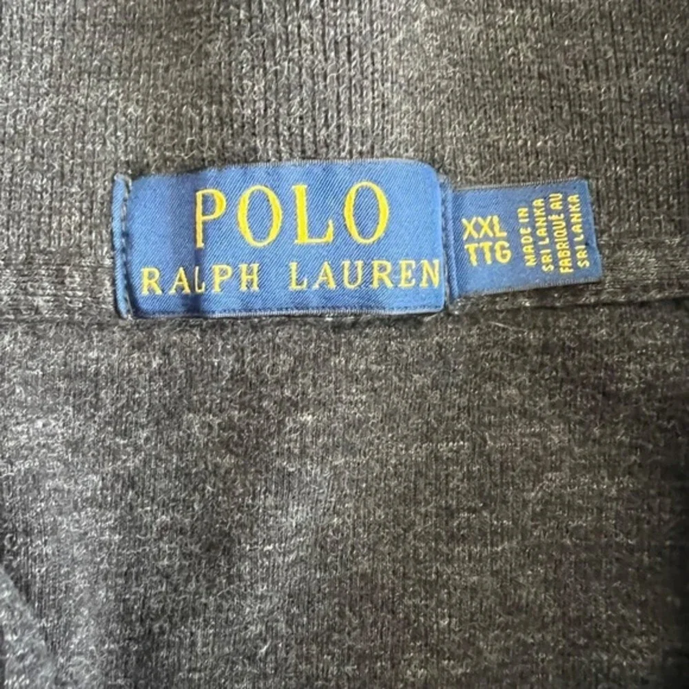 Polo Ralph Lauren Estate-Rib‎ Mockneck 1/4 Zip Pullover Heather Gray Size XXL